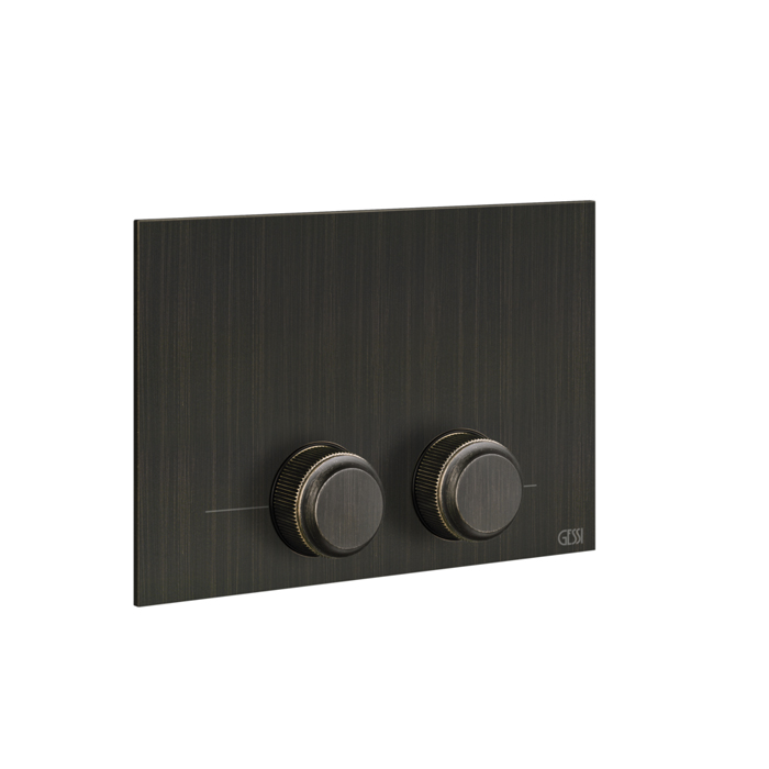 Gessi Venti20 Клавиша смыва для унитаза двойная, для инсталляций TECE, цвет: Aged Bronze