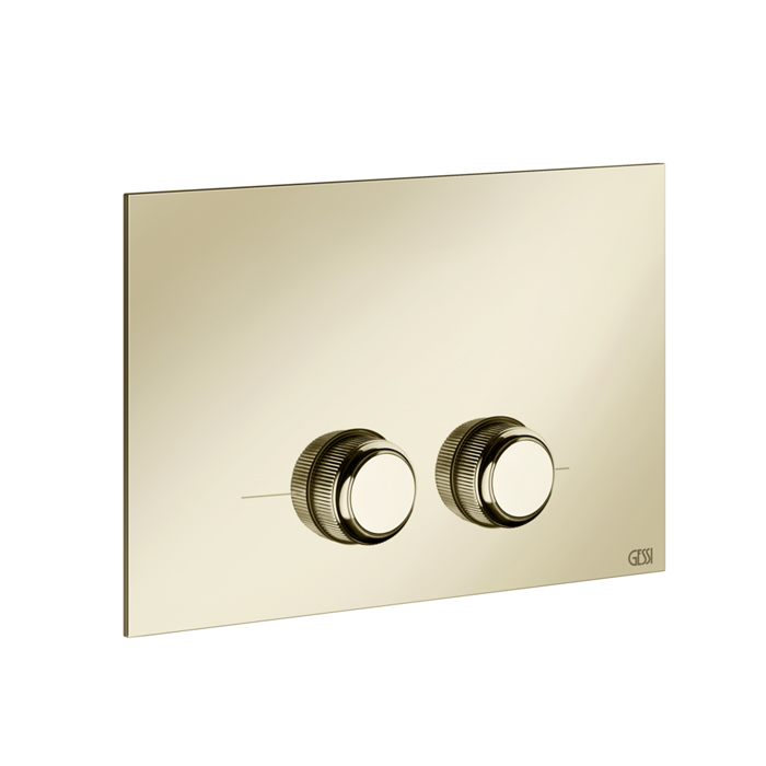 Gessi Venti20 Клавиша смыва для унитаза двойная, для инсталляций Geberit Sigma8 и Sigma12, цвет: Brass PVD