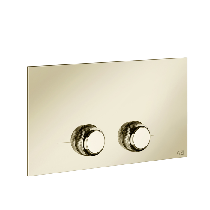 Gessi Venti20 Клавиша смыва для унитаза двойная, для инсталляций Viega, цвет: Brass PVD