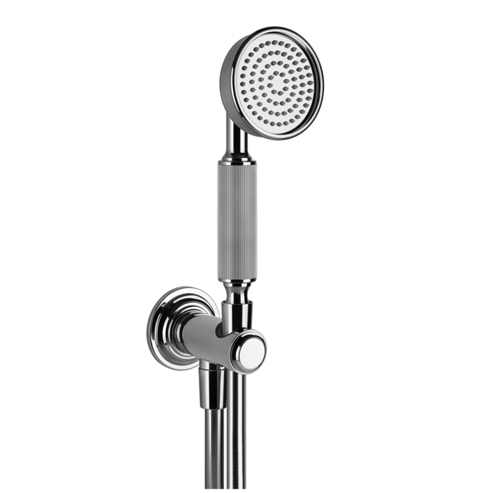 Gessi Venti20 Комплект для душа с ручным душем, шлангом, держателем с подводом воды, цвет: хром