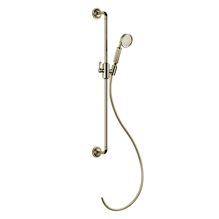 Gessi Venti20 Штанга для душа, с ручным душем и шлангом, цвет: Brass PVD