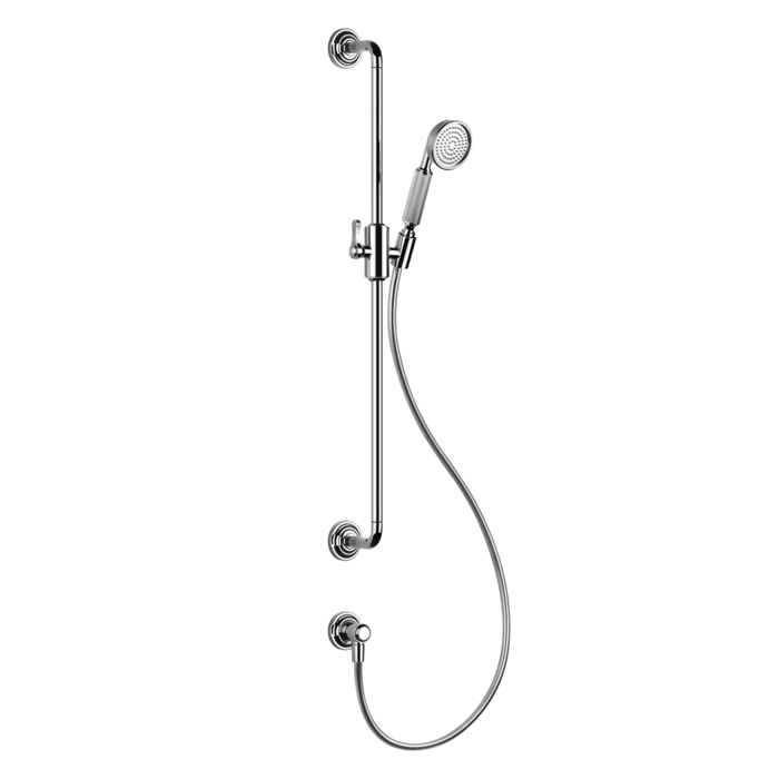 Gessi Venti20 Штанга для душа, с ручным душем, шлангом и подводом воды, цвет: хром