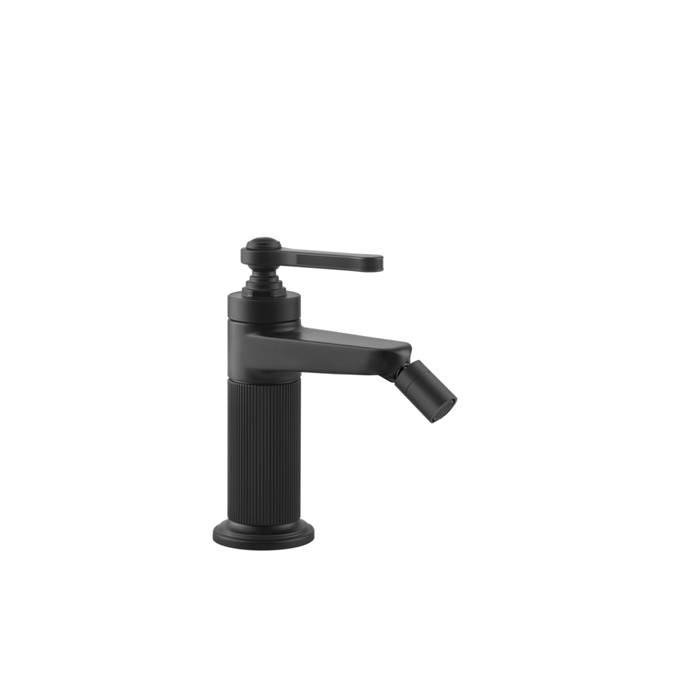 Gessi Venti20 Смеситель для биде на 1 отверстие, однорычажный, в комплекте с донным клапаном, цвет: черный матовый