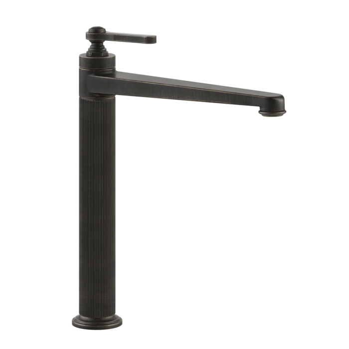 Gessi Venti20 Смеситель для раковины, на 1 отв, высокий, с донным клапаном, цвет: Aged Bronze