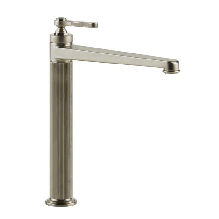 Gessi Venti20 Смеситель для раковины, на 1 отв, высокий, с донным клапаном, цвет: Finox Brushed Nickel