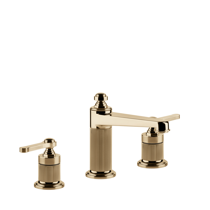 Gessi Venti20 Смеситель для раковины, на 3 отв, высота излива, цвет: Warm Bronze PVD