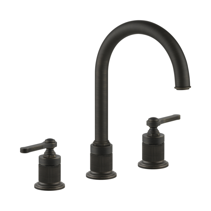 Gessi Venti20 Смеситель для раковины, на 3 отв, высота излива, с донным клапаном, цвет: Aged Bronze