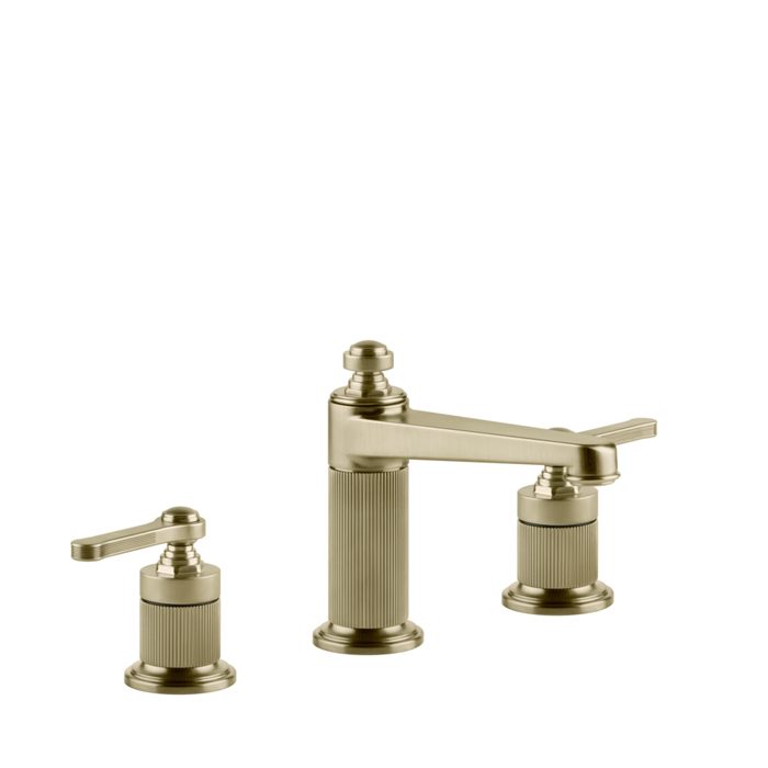 Gessi Venti20 Смеситель для раковины, на 3 отв, высота излива, цвет: Brushed Brass PVD
