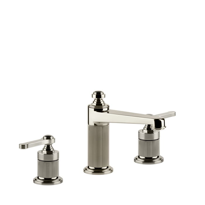 Gessi Venti20 Смеситель для раковины, на 3 отв, высота излива, цвет: Nickel PVD