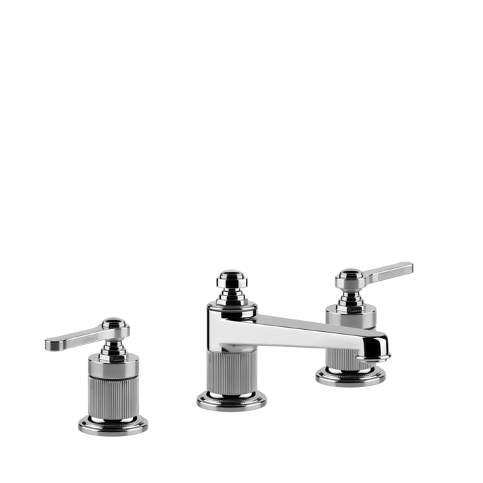 Gessi Venti20 Смеситель для раковины на 3 отверстия, высота излива, в комплекте с донным клапаном, цвет: хром