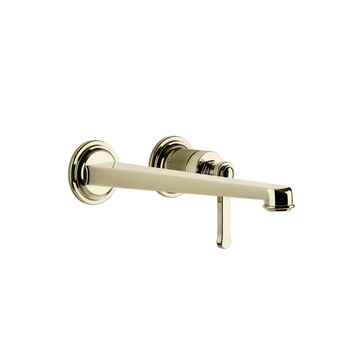 Gessi Venti20 Смеситель для раковины настенный, встраиваемый, однорычажный, излив, внешняя часть, цвет: Brass PVD