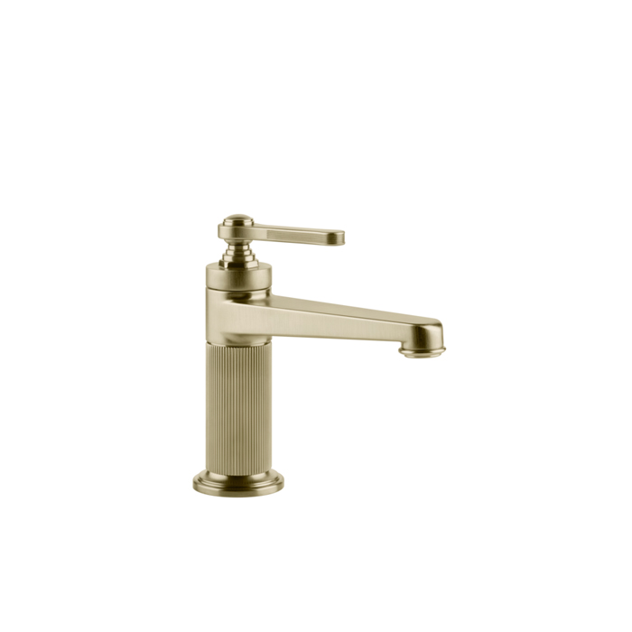 Gessi Venti20 Смеситель для раковины, на 1 отв, с донным клапаном, цвет: Brushed Brass PVD