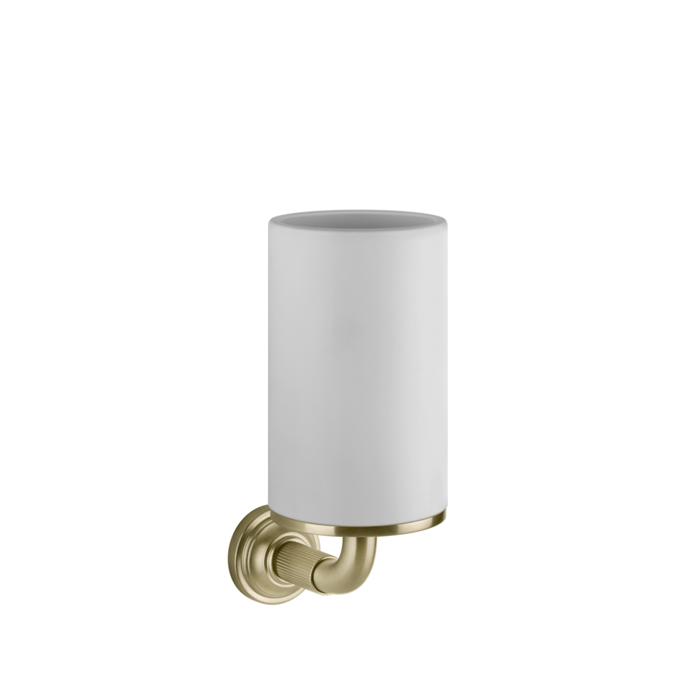 Gessi Venti20 Стакан подвесной, цвет: белый, фурнитура Brushed Brass PVD