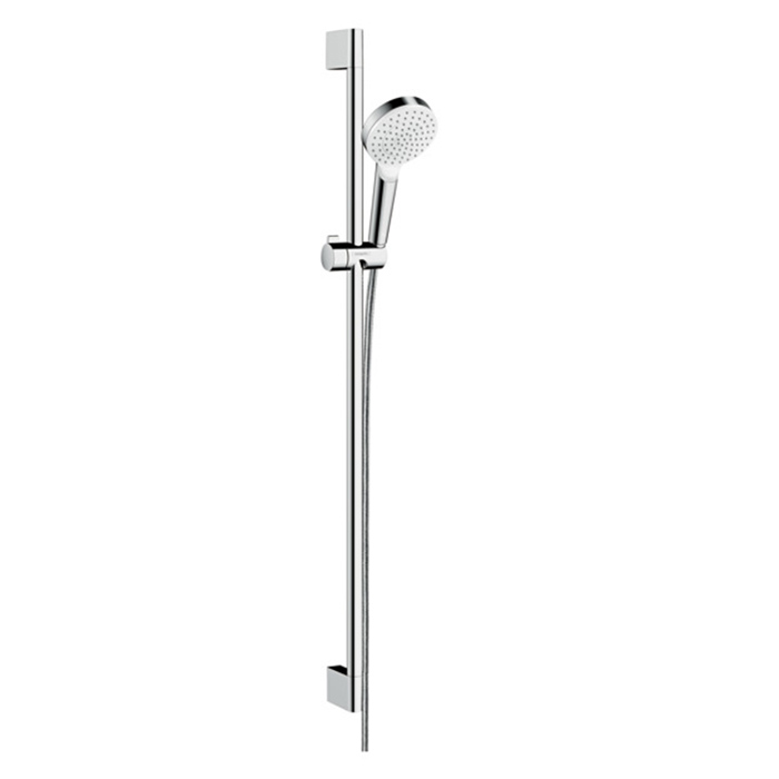 Hansgrohe Crometta Vario Unica Душевой набор: штанга, ручной душ, 1jet (Rain), шланг, цвет: белый/хром