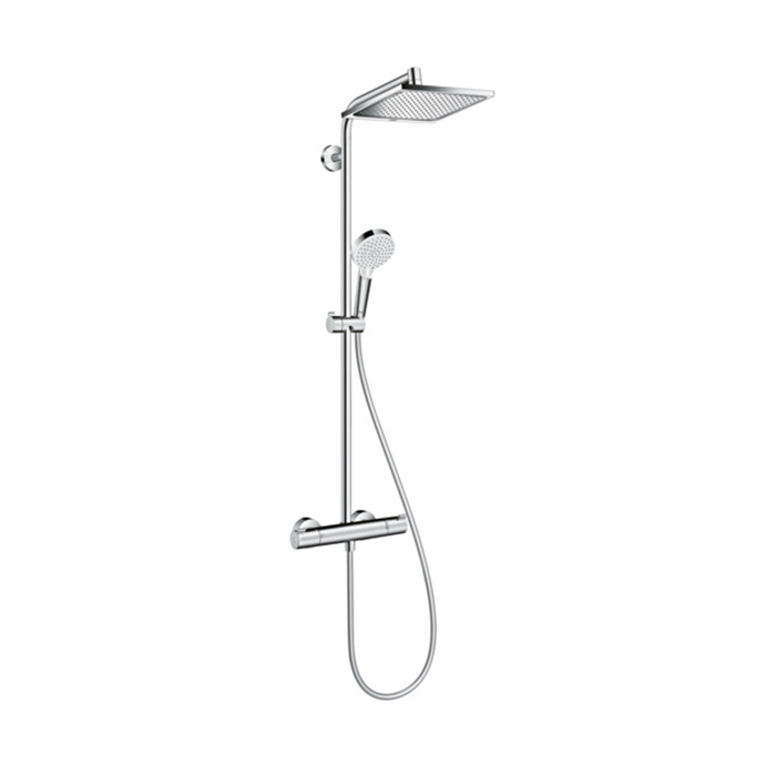 Hansgrohe Crometta E 240 SHP Душевая система, с верхним душем, ручным душем и термостатическим смесителем, цвет: хром