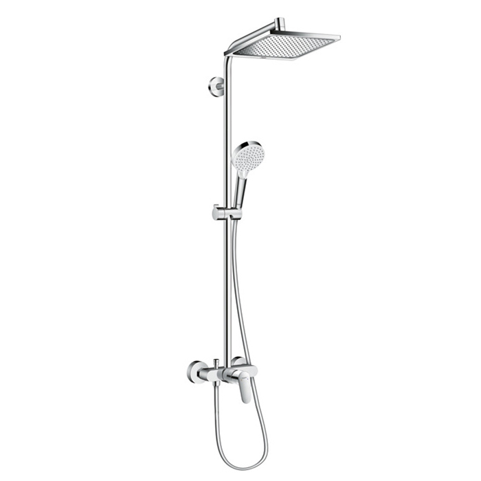 Hansgrohe Crometta E 240 SHP Душевая система, с верхним душем, ручным дешем и однорычажным семесителем, цвет: хром ЦЕНА по АКЦИИ