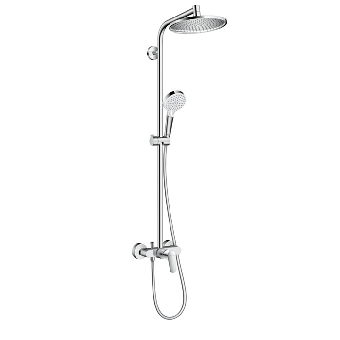 Hansgrohe Crometta S 240 SHP Душевая система, с верхним, ручным дешем и однорычажным смесителем, цвет: хром ЦЕНА по АКЦИИ