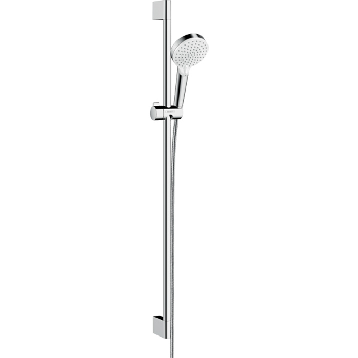 Hansgrohe Crometta Vario Unica Душевой набор: штанга, ручной душ, 2jet (Rain, IntenseRain), EcoSmart, шланг, цвет: белый/хром