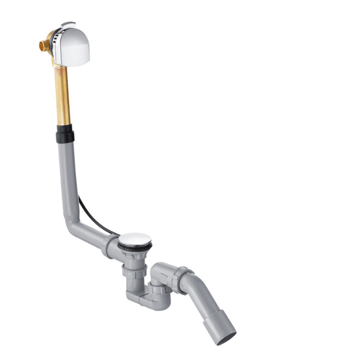 Hansgrohe Exafill S Слив-перелив для стандартных ванн, с функцией наполнения: подключение слева DN20, цвет: хром