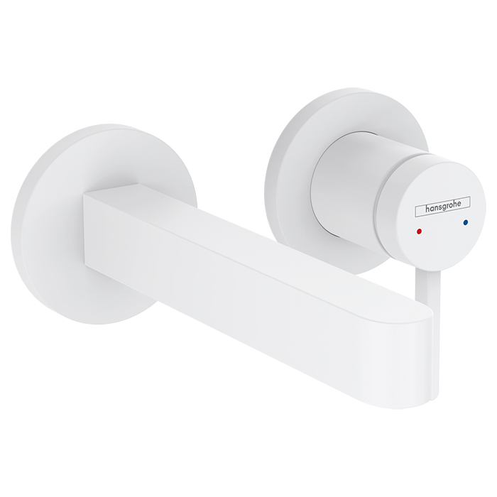 Hansgrohe Finoris Смеситель для раковины, встраиваемый, излив:, внешняя часть, цвет: белый матовый