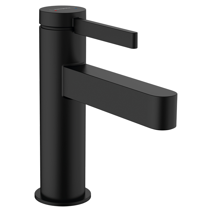 Hansgrohe Finoris Смеситель для раковины, на 1 отв, с донным клапаном, цвет: черный матовый