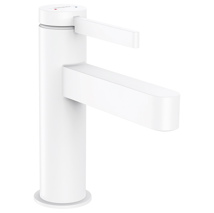 Hansgrohe Finoris Смеситель для раковины, на 1 отв, с донным клапаном, цвет: белый матовый