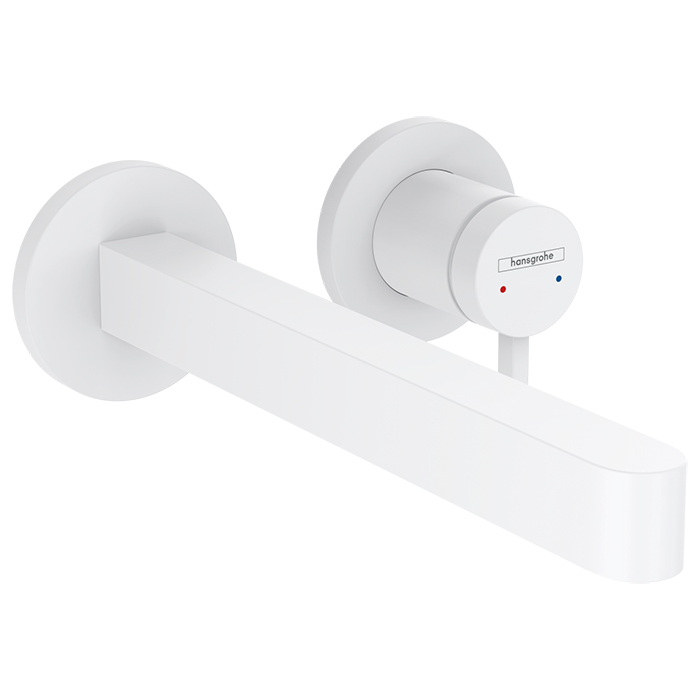 Hansgrohe Finoris Смеситель для раковины, встраиваемый, излив, внешняя часть, цвет: белый матовый