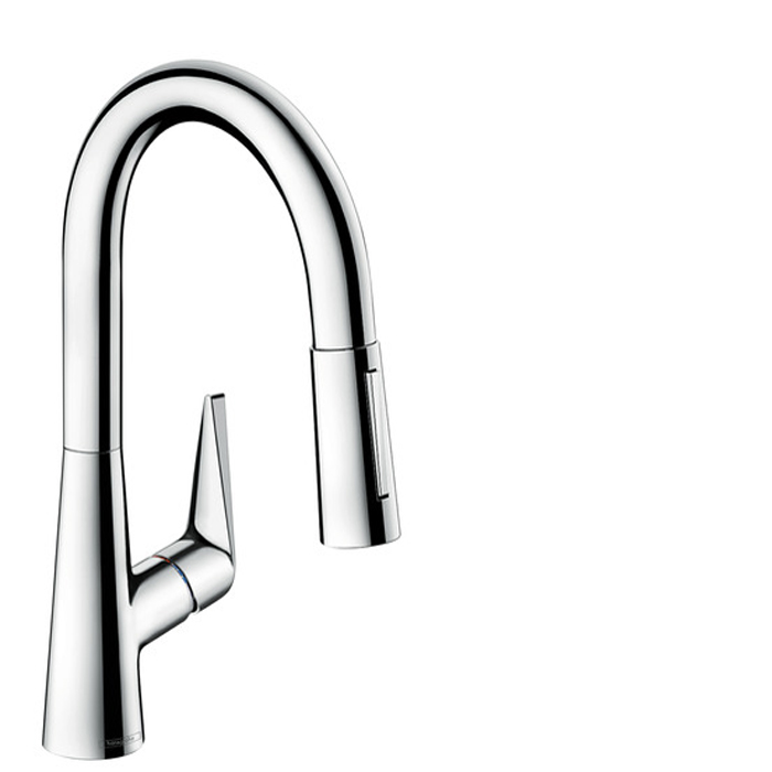Hansgrohe Talis M51 Смеситель для кухни на 1 отв, поворотный излив: с вытяжным душем, 2jet, h:, цвет: хром