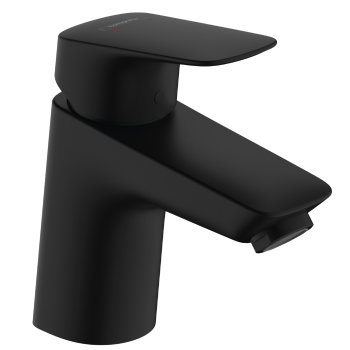 Hansgrohe Logis Смеситель для раковины, 1 отв, с донным клапаном Push-Open, цвет: черный матовый