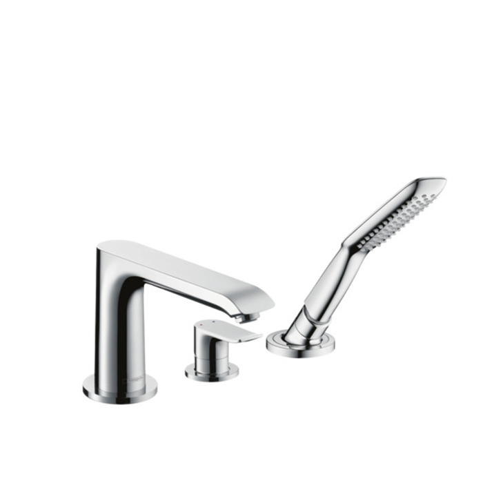 Hansgrohe Metris Смеситель на борт ванны, однорычажный, на 3 отв, цвет: хром