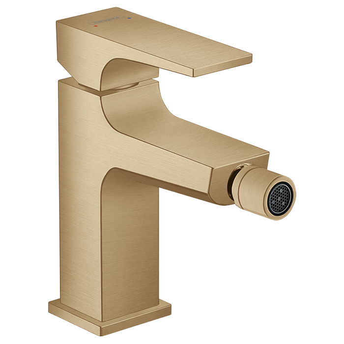 Hansgrohe Metropol Смеситель для биде, на 1 отв, с донным клапаном, излив:, цвет: шлифованная бронза