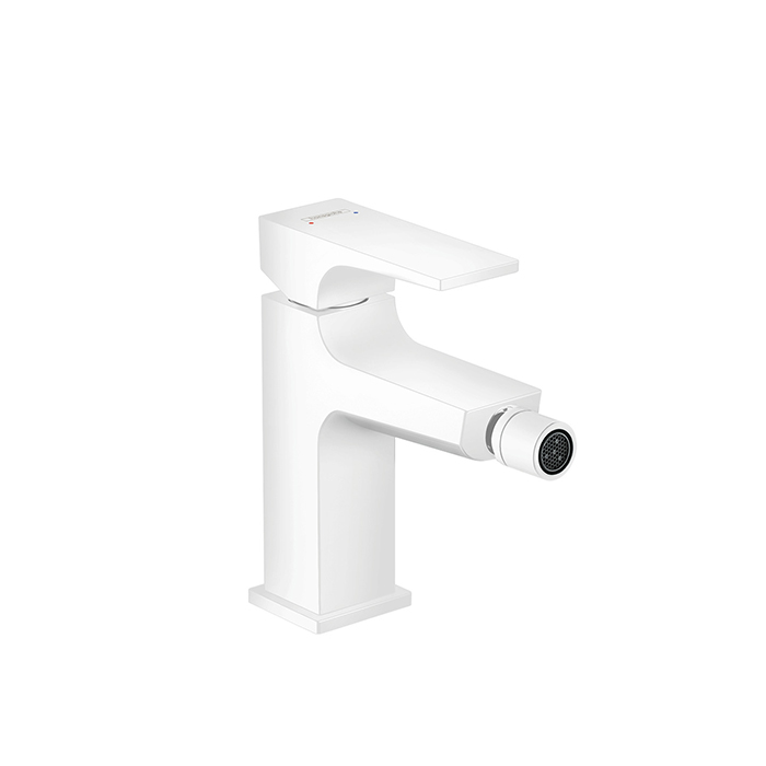 Hansgrohe Metropol Смеситель для биде на 1 отв, с донным клапаном, излив, цвет: белый матовый