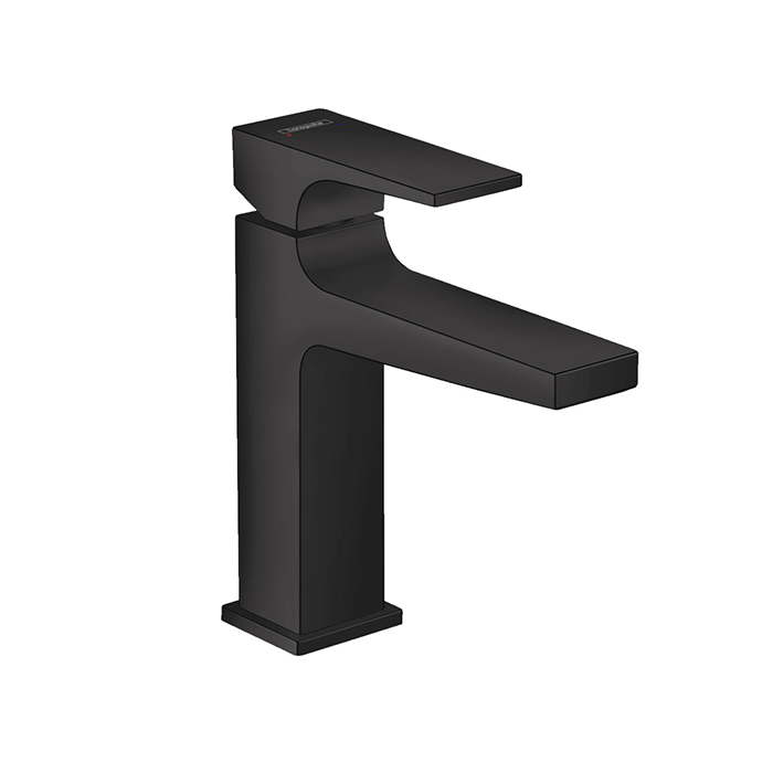 Hansgrohe Metropol Смеситель для раковины 110, на 1 отв, с донным клапаном, излив, цвет: черный матовый