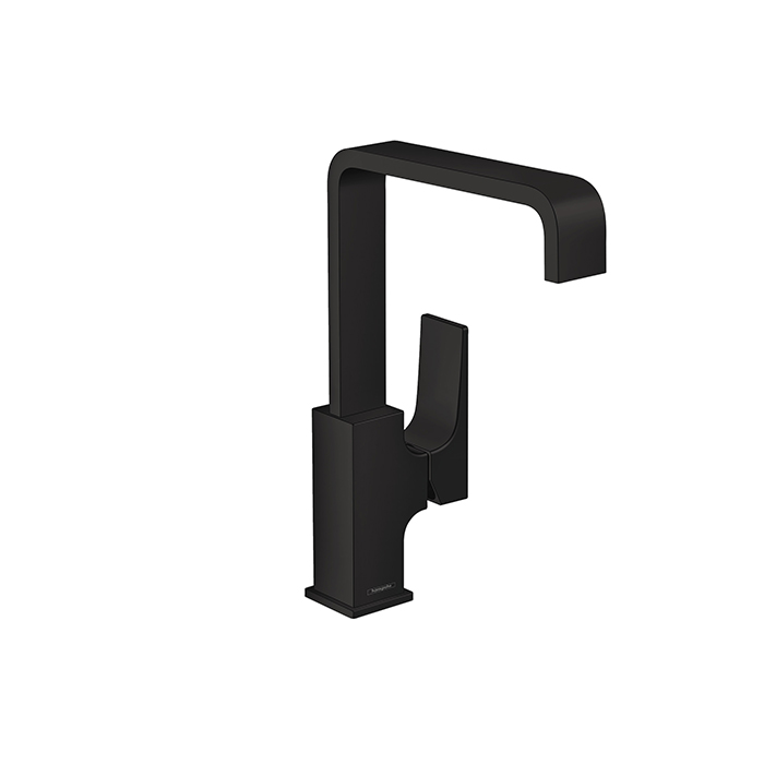 Hansgrohe Metropol Смеситель для раковины 230, на 1 отв, с донным клапаном, излив, цвет: черный матовый