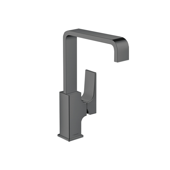 Hansgrohe Metropol Смеситель для раковины 230, на 1 отв, с донным клапаном, излив, цвет: шлифованный черный хром