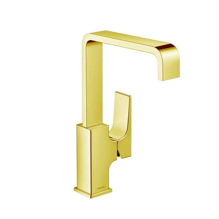 Hansgrohe Metropol Смеситель для раковины 230, на 1 отв, с донным клапаном, излив, цвет: золото