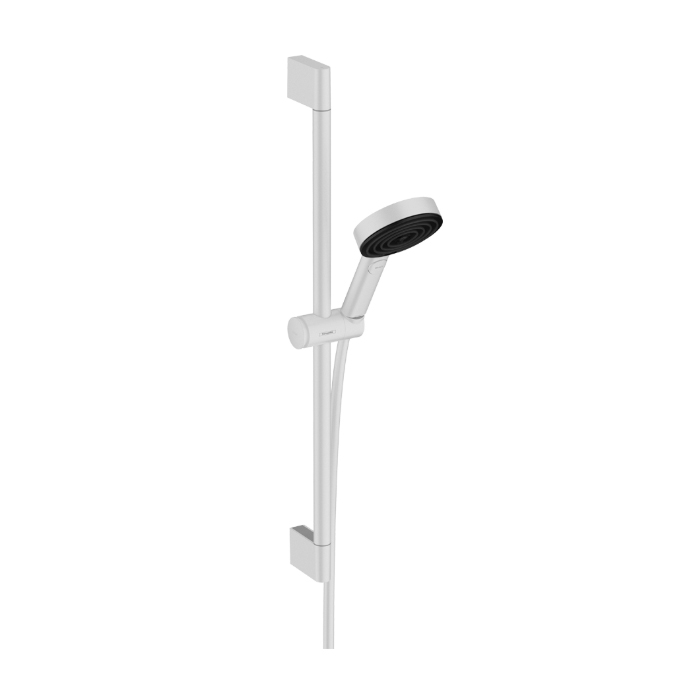 Hansgrohe Pulsify Душевой гарнитур: штанга, ручной душ, 3jet Relaxation и шланг, цвет: белый матовый