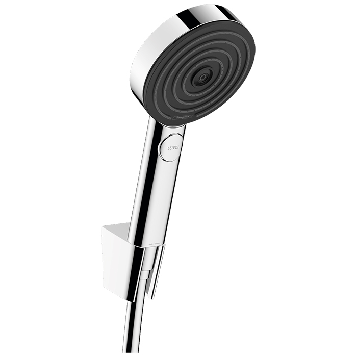 Hansgrohe Pulsify Select S Ручной душ, настенный, с держателем лейки и шлангом, цвет: хром