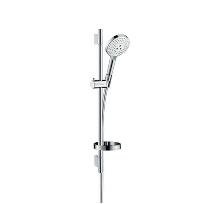 Hansgrohe Raindance Select S Душевой набор: штанга, ручной душ 120, 3jet (Rain, RainAir, WhirlAir), мыльница, шланг, цвет: белый/хром
