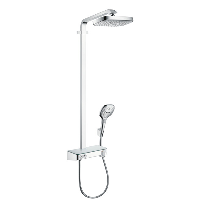 Hansgrohe Raindance Select E 300 Showerpipe Душевая система, с верхним душем, ручным дешем, и термостатическим смесителем, цвет: хром