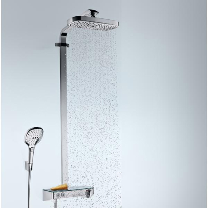 Hansgrohe Raindance Select E 300 Showerpipe Душевая система, с верхним душем, ручным дешем, и термостатическим смесителем, цвет: хром