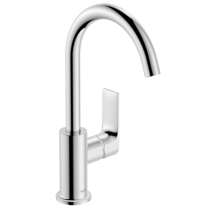 Hansgrohe Rebris E Смеситель для раковины, 1 отв, с поворотным изливом, с донным клапаном, цвет: хром