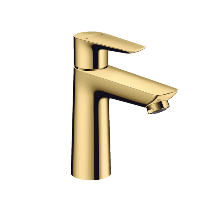 Hansgrohe Talis E Смеситель для раковины 110, на 1 отв, без донного клапана, излив, цвет: полированное золото