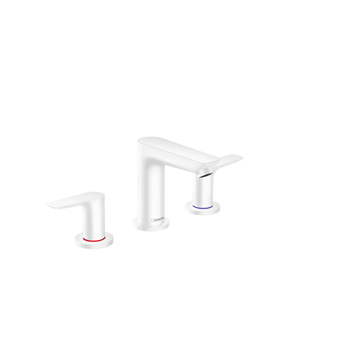 Hansgrohe Talis E Смеситель для раковины 150, на 3 отв, с донным клапаном, излив, цвет: белый матовый