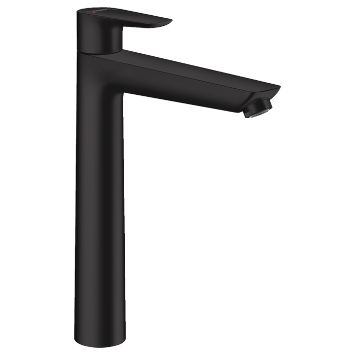 Hansgrohe Talis E Смеситель для раковины 240, на 1 отв, без донного клапана, излив, цвет: черный матовый