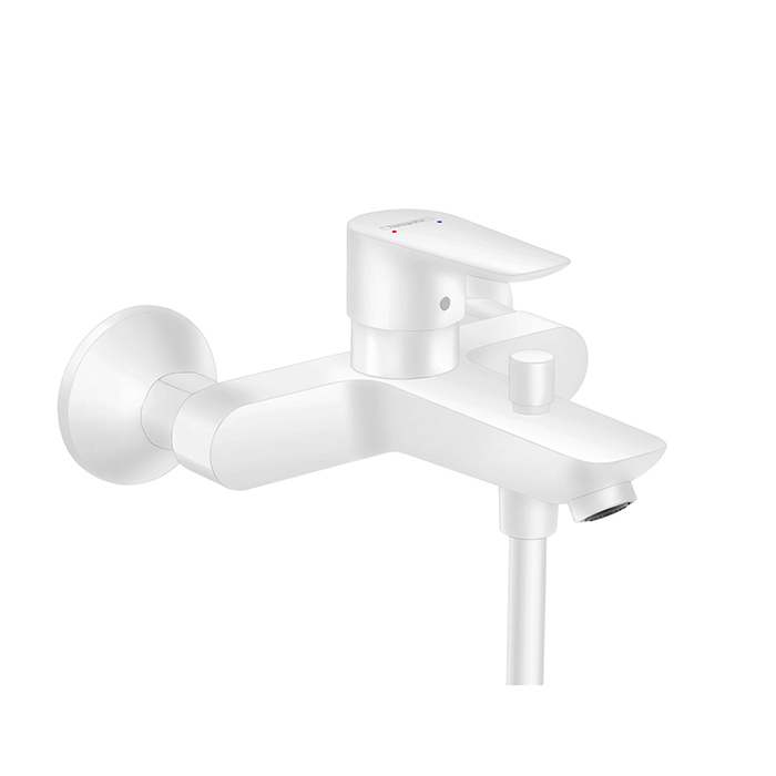 Hansgrohe Talis E Смеситель для ванны настенный, излив, цвет: белый матовый