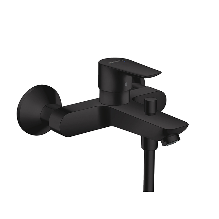 Hansgrohe Talis E Смеситель для ванны настенный, излив, цвет: черный матовый