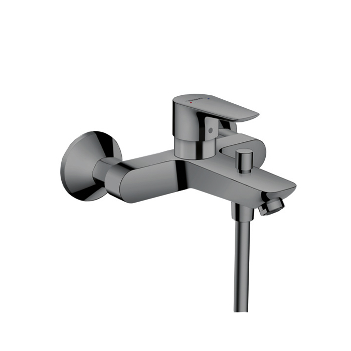 Hansgrohe Talis E Смеситель для ванны настенный, излив, цвет: шлифованный черный хром