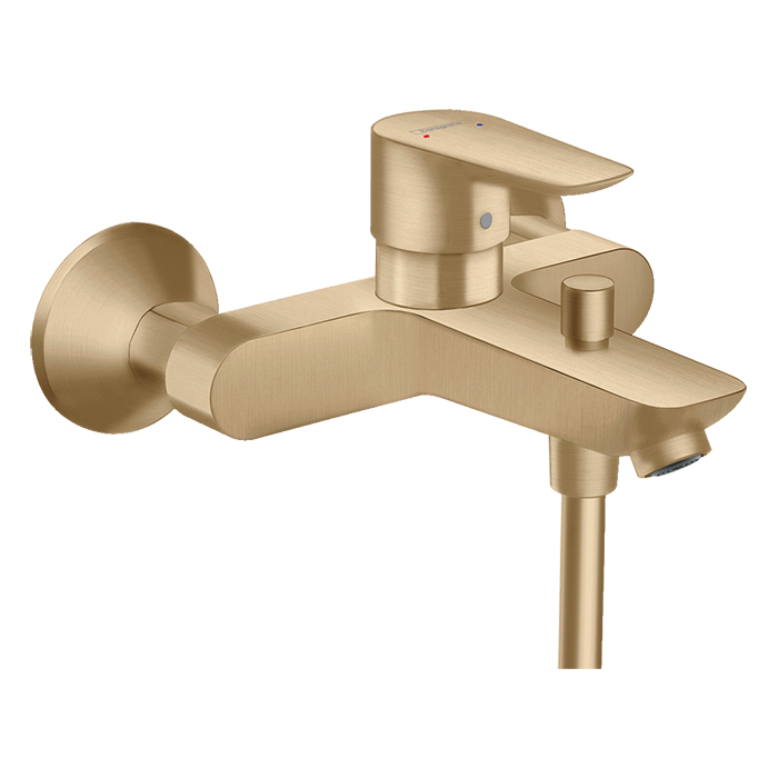 Hansgrohe Talis E Смеситель для ванны, настенный, излив:, цвет: шлифованная бронза