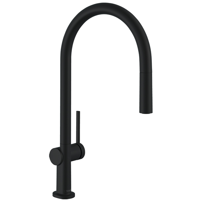 Hansgrohe Talis M54 Кухонный смеситель, на 1 отв, излив:, с вытяжным изливом, цвет: черный матовый